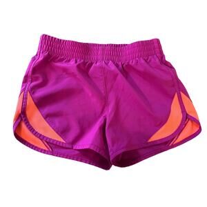 Girl's Magenta and Peach Mambo Athletic Shorts - Size 7/8 EUC